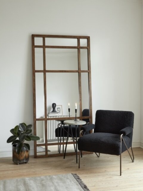 Nordal Table d'appoint en terrazzo - noir / pistache