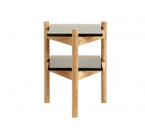 Nordal Amber side table - wood / glass