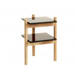 Nordal Amber Beistelltisch - Holz / Glas