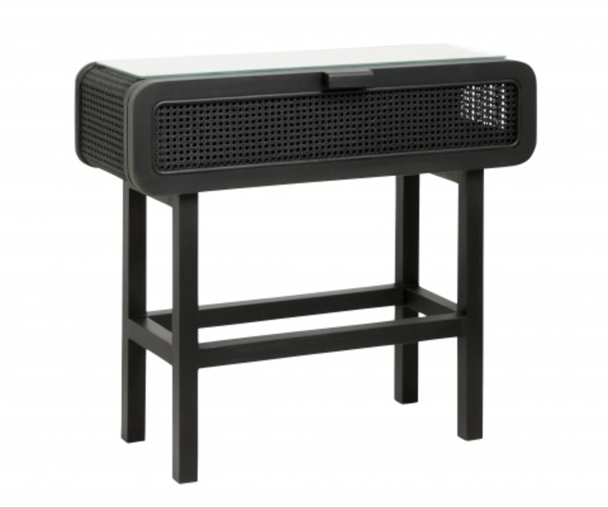 Nordal Flett bordkonsollbord med netting - svart Nordal Flett bordkonsollbord med netting - svart