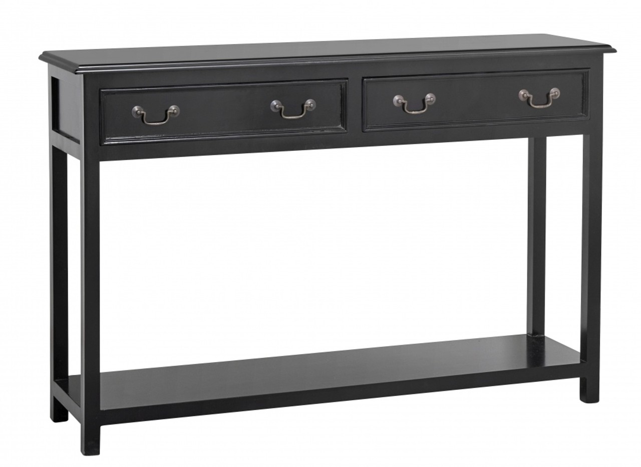 Nordal Moss console table with drawers - black