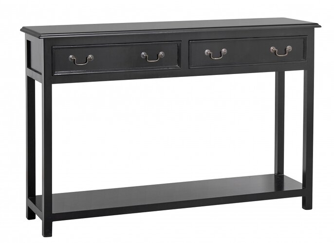 Nordal Moss console table with drawers - black