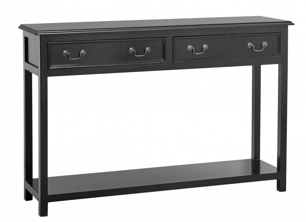 Nordal Moss Console Table With Drawers Black Living And Co