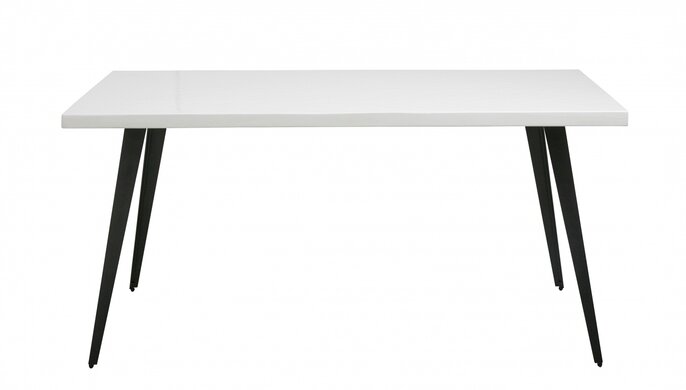 Nordal Table de salle à manger Blanca petite - blanc brillant