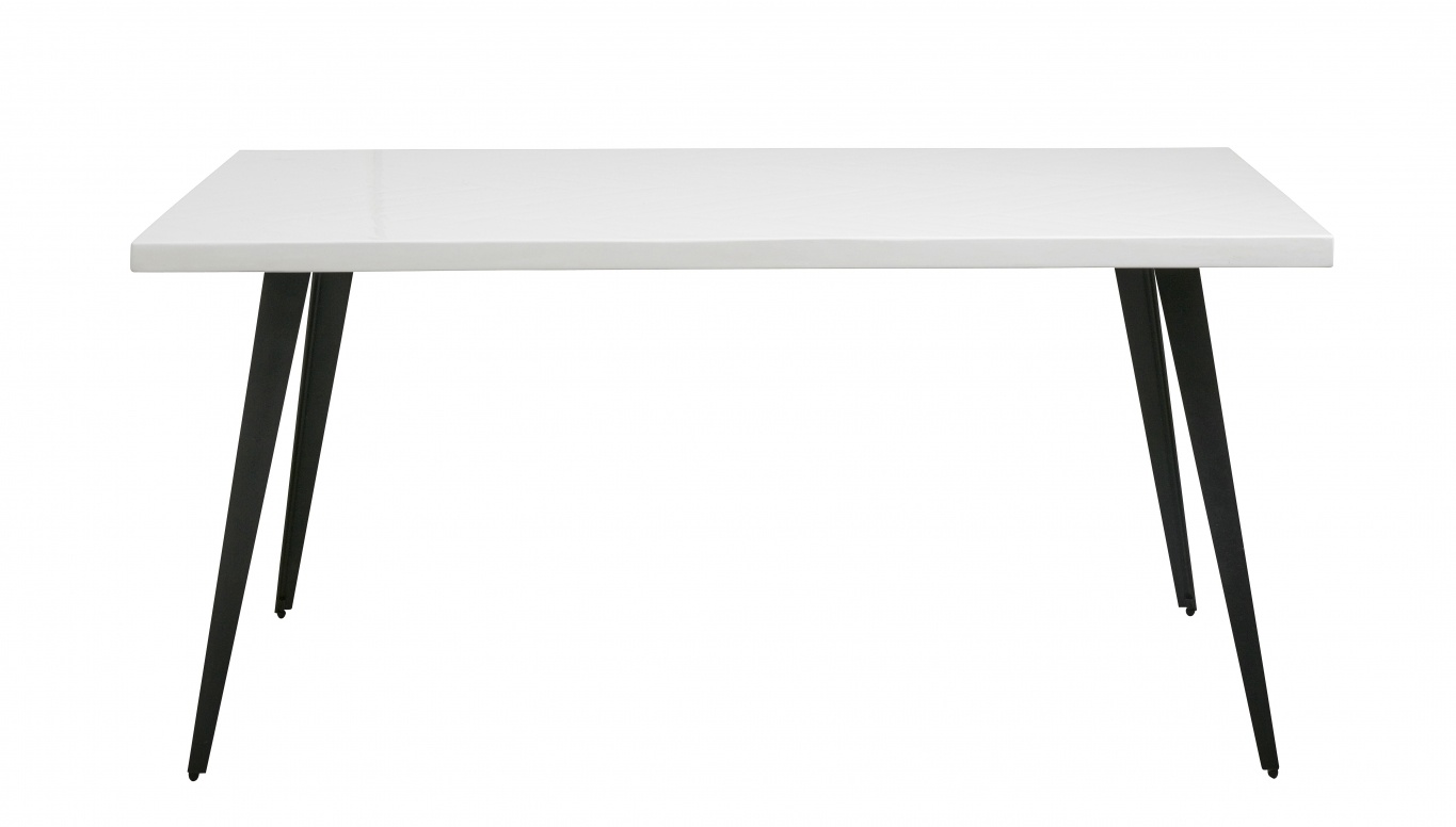 Nordal Table de salle à manger Blanca petite - blanc brillant