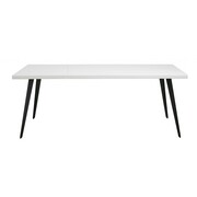 Nordal Mesa de comedor Blanca grande - blanco brillante