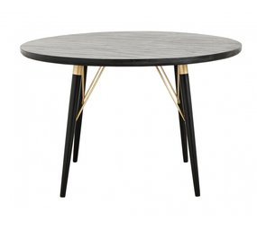 Nordal Tavolo da pranzo rotondo - legno nero Nordal Tavolo da pranzo rotondo - legno nero