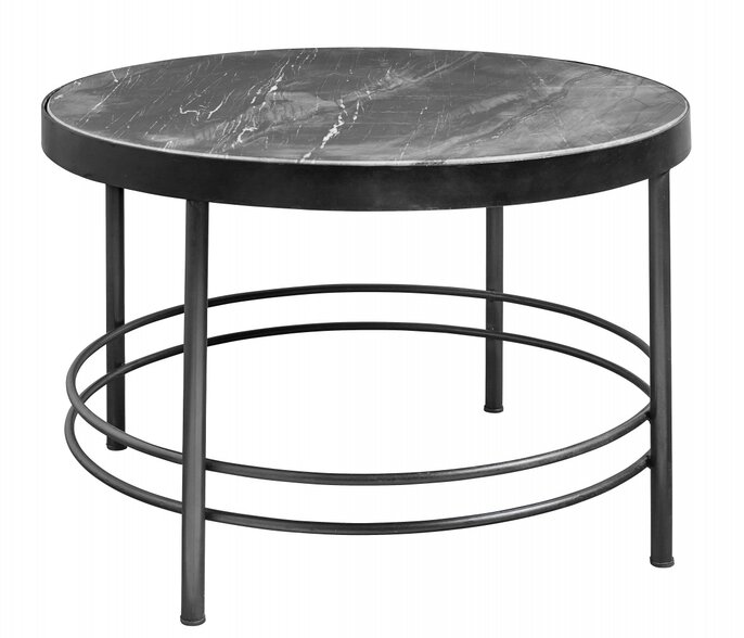 Nordal Midnight coffee table round - black