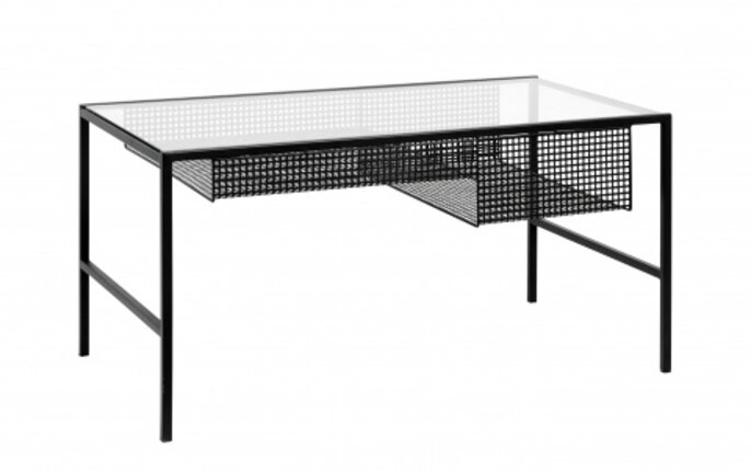 Nordal Table basse Irona avec plateau en verre