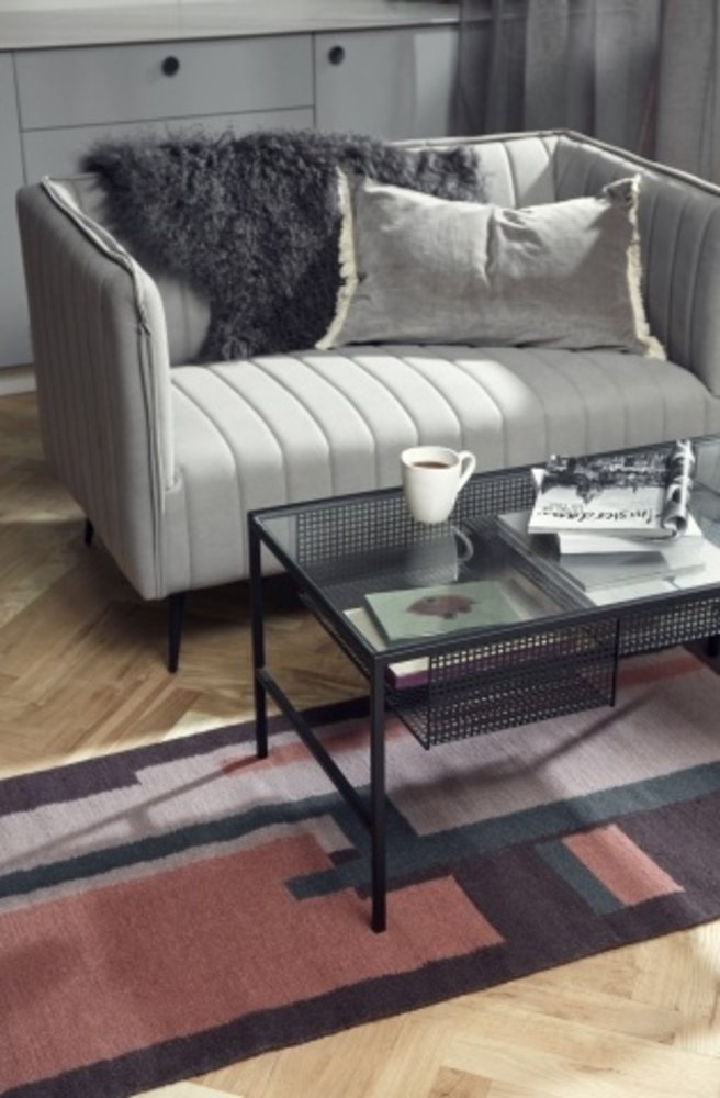 Nordal Irona coffee table with glass top Nordal Irona coffee table with glass top