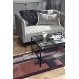 Nordal Table basse Irona avec plateau en verre Nordal Table basse Irona avec plateau en verre