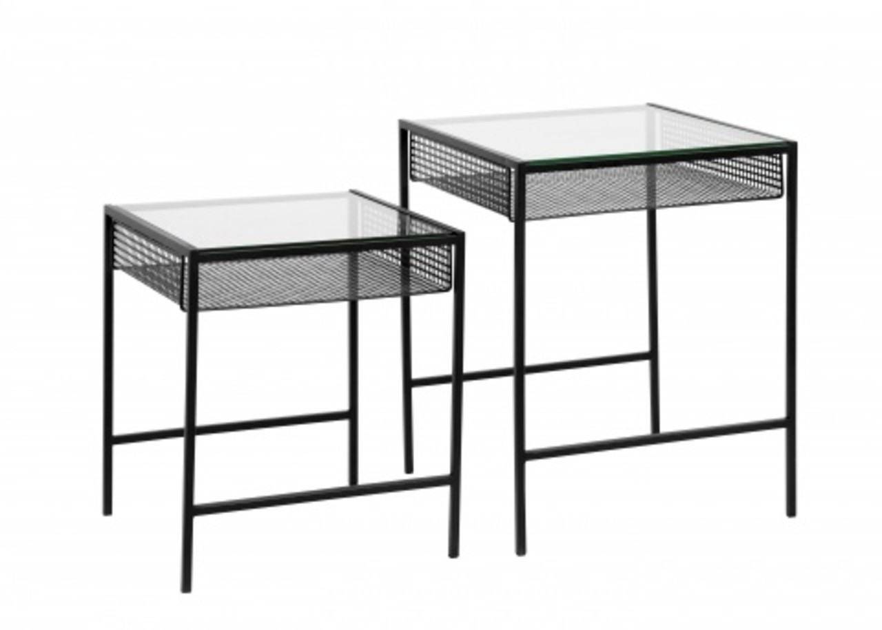 Nordal Rona tafel set met glazenblad Nordal Rona tafel set met glazenblad