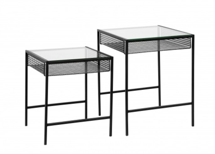 Nordal Ensemble de table Rona avec plateau en verre