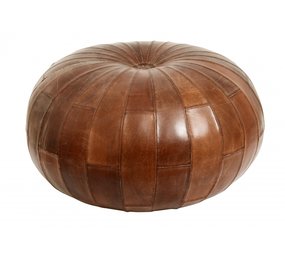 Nordal Pouf in pelle da rugby - marrone antico Nordal Pouf in pelle da rugby - marrone antico