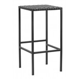 Nordal Silla de bar cuero negro / metal Nordal Silla de bar cuero negro / metal