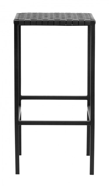 Nordal Silla de bar cuero negro / metal Nordal Silla de bar cuero negro / metal