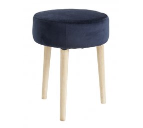 Nordal Velvet kruk blauw