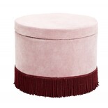 Nordal Corduroy ottoman with lid - pink / burghundy Nordal Corduroy ottoman with lid - pink / burghundy