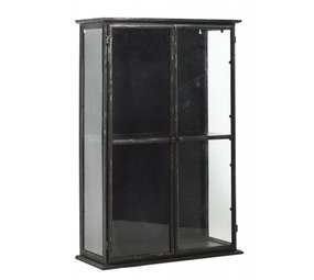 Nordal Downtown ijzeren wandkast - zwart 80x20x121cm Nordal Downtown ijzeren wandkast - zwart 80x20x121cm