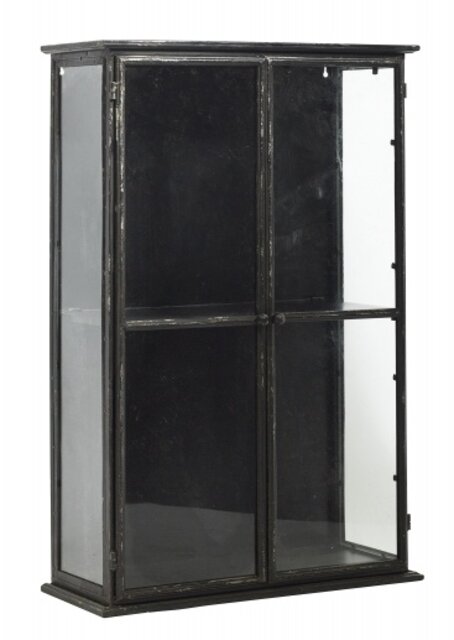 Nordal Downtown jern væg skab - sort 80x20x121cm