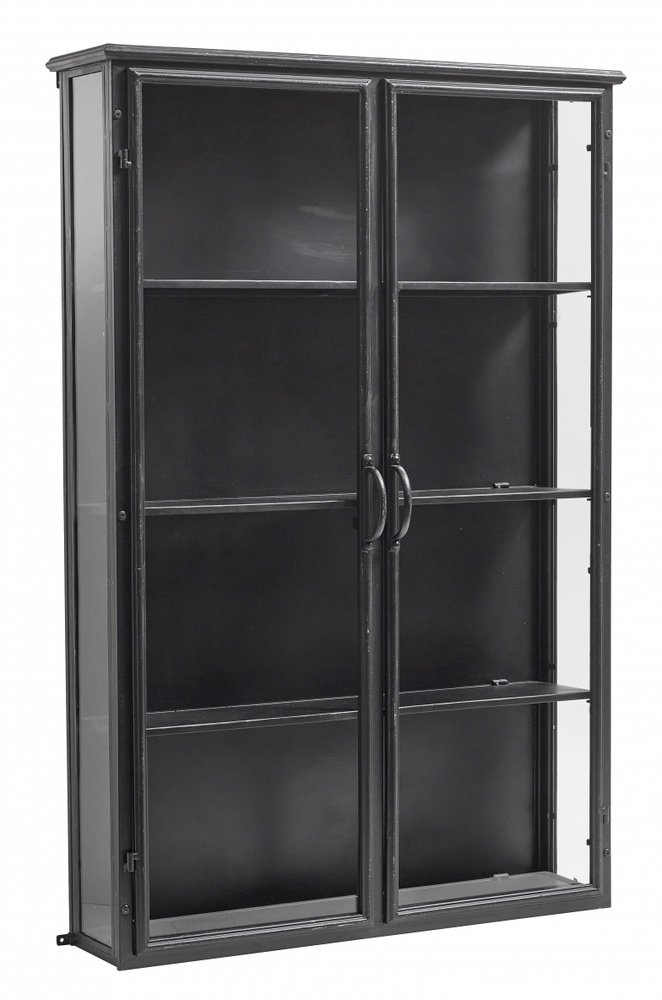Nordal Downtown iron wall cupboard - black 80x20x121cm Nordal Downtown iron wall cupboard - black 80x20x121cm