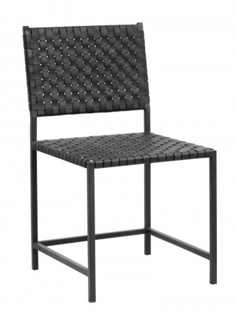 Nordal Silla de cuero negro Nordal Silla de cuero negro