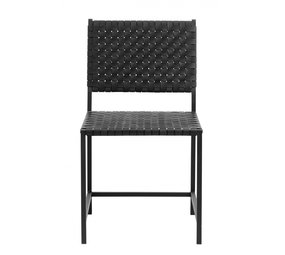Nordal Chaise en cuir noir