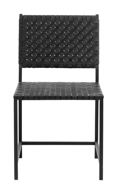 Nordal Chaise en cuir noir