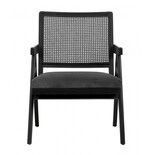 Nordal Silla de mimbre - negro / gris Nordal Silla de mimbre - negro / gris