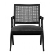 Nordal Chaise en osier - noir / gris Nordal Chaise en osier - noir / gris