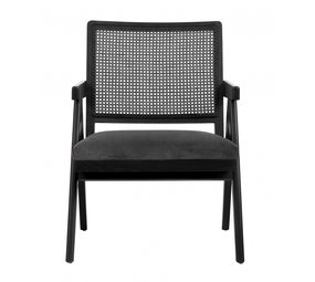 Nordal Silla de mimbre - negro / gris