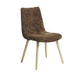 Nordal Chaise de salle à manger Flower - marron clair