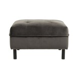 Nordal Puff velvet poef - grijs