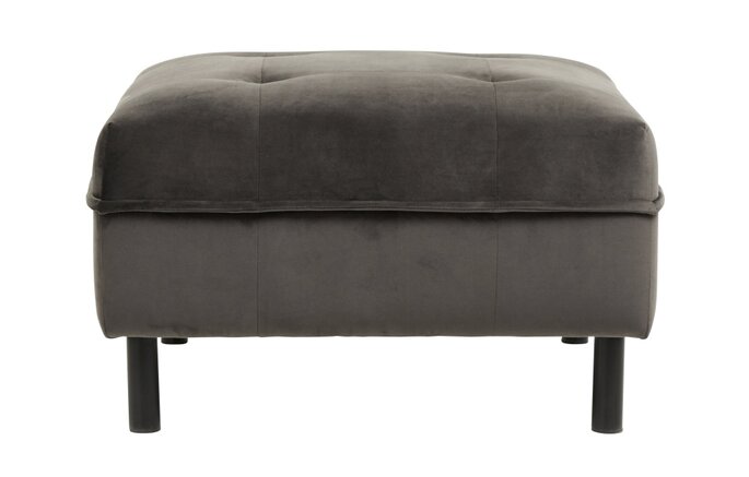 Nordal Puff velvet poef - grijs