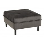 Nordal Puff otomana de terciopelo - gris