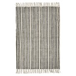 Nordal Tappeto Stripes - bianco sporco / nero