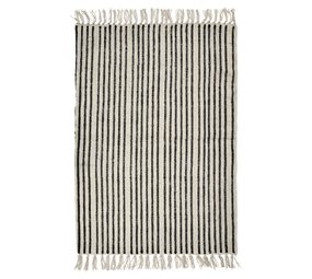 Nordal Stripes vloerkleed - gebroken wit/zwart Nordal Stripes vloerkleed - gebroken wit/zwart