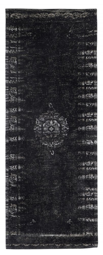 Nordal Gran alfombra tejida - gris oscuro / negro