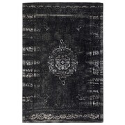 Nordal Grand vævet tæppe - mørkegrå / sort 160x240 Nordal Grand vævet tæppe - mørkegrå / sort 160x240