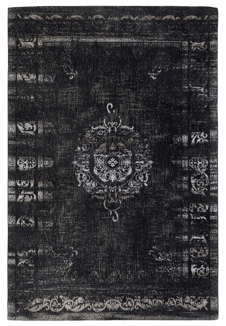 Nordal Grand tapis tissé - gris foncé / noir 160x240