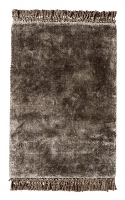 Nordal Tappeto nobile con frange - grigio caldo 200x290