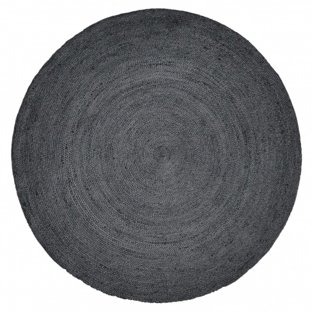 Nordal Tapis rond en jute - noir Nordal Tapis rond en jute - noir