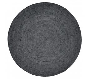 Nordal Jute rond vloerkleed - zwart Nordal Jute rond vloerkleed - zwart