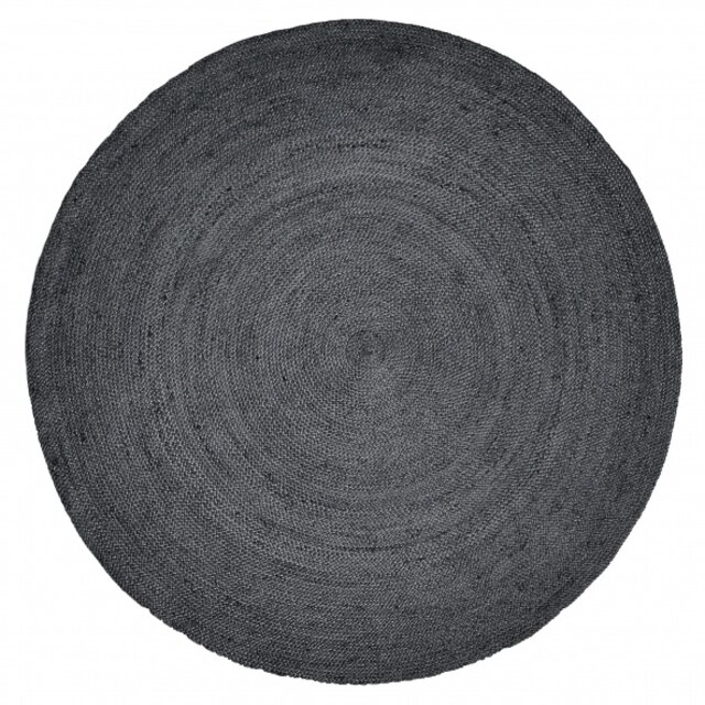 Nordal Runder Teppich aus Jute - schwarz Nordal Runder Teppich aus Jute - schwarz