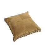 Nordal Cuscino in pelle hippie incl. Imbottitura - marrone 80x80 cm
