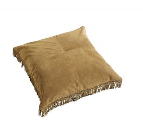 Nordal Coussin en cuir hippie avec rembourrage - marron 80x80cm Nordal Coussin en cuir hippie avec rembourrage - marron 80x80cm