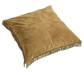 Nordal Coussin en cuir hippie avec rembourrage - marron 100x100cm Nordal Coussin en cuir hippie avec rembourrage - marron 100x100cm