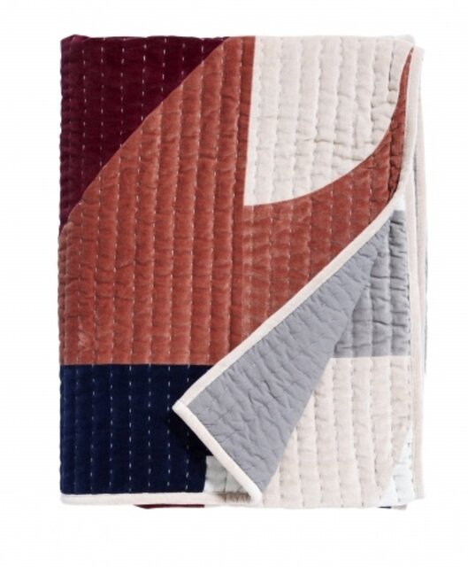 Nordal Patchwork quilt - lyserød blanding