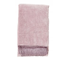 Nordal Plaid in velluto con frange - viola chiaro Nordal Plaid in velluto con frange - viola chiaro