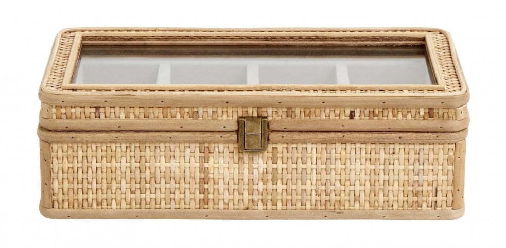 Nordal Boîte à bijoux en rotin - naturel